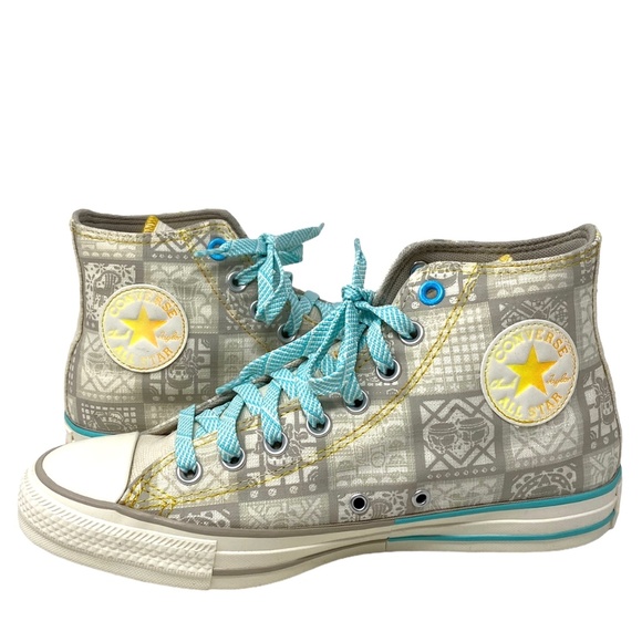 Converse Chuck Taylor All Star High Top Blue Beige Canvas Men’s Sneakers A03692C - Picture 1 of 8